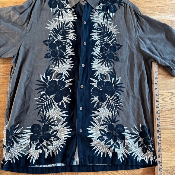 Shirt Brown and Black Floral Button-Up Shirt - Picture 10 of 10